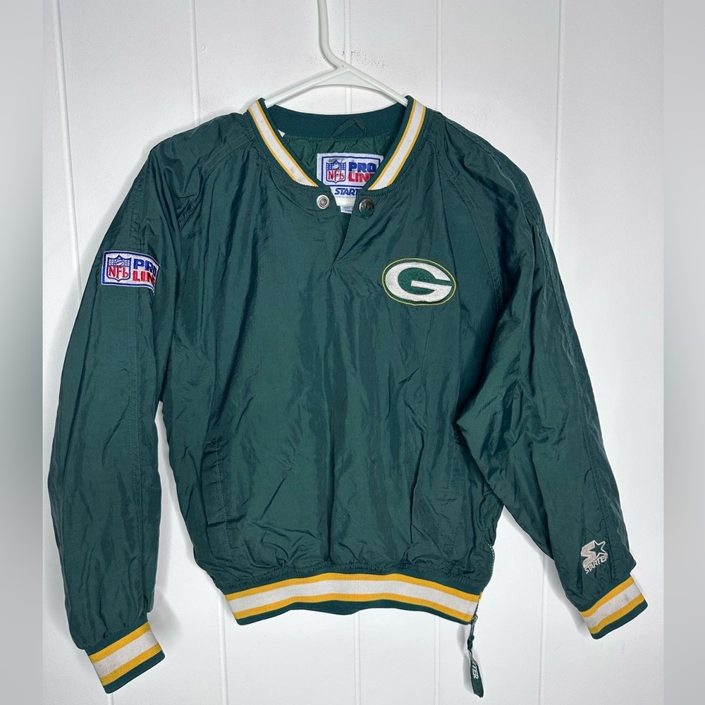 Vintage 90s NFL Pro Line Starter KIDS Green Bay Packers Windbreaker Jacket